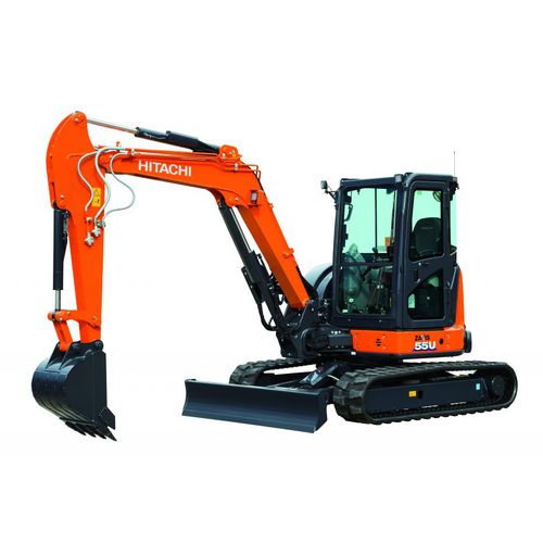 Экскаватор мини - ZX55U-6 - Hitachi Construction Machinery Europe - гусеничный / для строительной площадки / с коротким задним радиусом