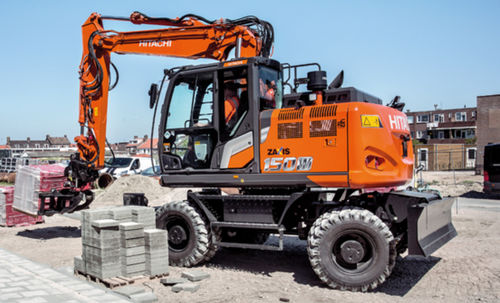 Промежуточный экскаватор - ZX150W-7 - Hitachi Construction Machinery Europe - на колесах / дизельный / для строительной площадки
