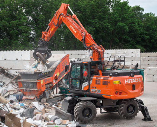 Промежуточный экскаватор - ZX180W-7 - Hitachi Construction Machinery Europe - на колесах / дизельный / для строительной площадки