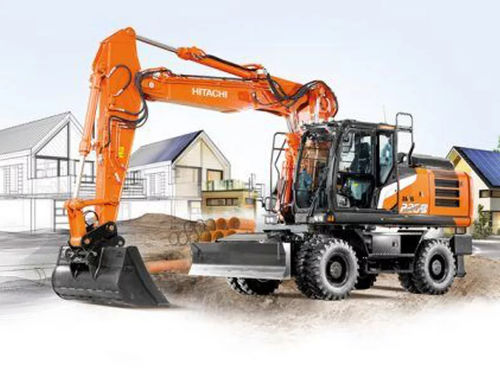 Промежуточный экскаватор - ZX220W-7 - Hitachi Construction Machinery Europe - на колесах / дизельный