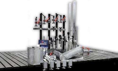 Механический зажимной узел - Set 3 - FÖRSTER welding systems GmbH - для Т-образных пазов / для сварки / регулируемый