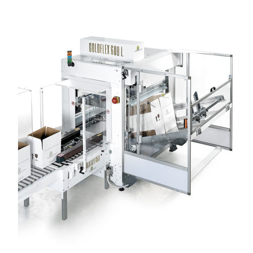 Автоматическая машина для сборки коробок - GOLDFLEX 608L - MARCHETTI PACKAGING S.r.l. - термоплавкий клей / клейкая лента / высокоскоростная