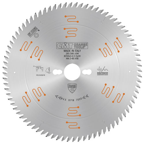 Круговой пильный диск - 285.5 series - CMT Orange Tool - торцовки / из стали / для дерева