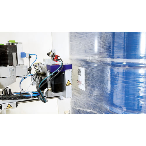 Полностью автоматическая этикетировочная машина - IBLM - b+b Automations- und Steuerungstechnik GmbH - для паллет / для бочек / для контейнера IBC
