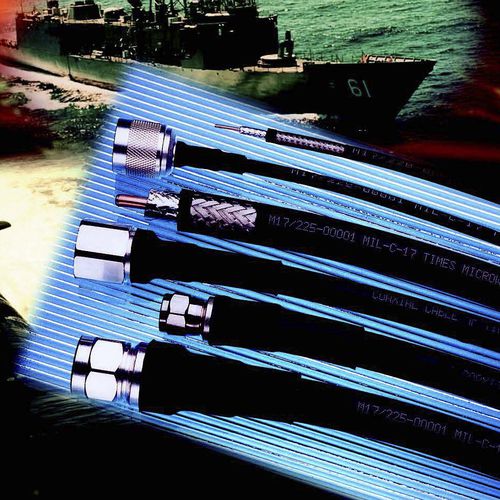 Электрический кабель РЧ - Times Microwave Systems - коаксиальный / с замедлителем пламени / устойчивый к истиранию