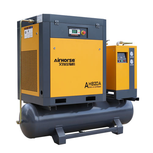 Смонтированный компрессор на резервуаре - AHB series - Guangzhou AirHorse Compressor co., ltd - винтовой / воздушный / с электродвигателем