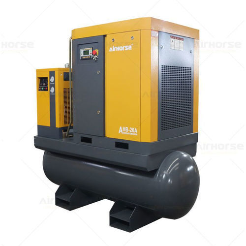 Смонтированный компрессор на резервуаре - AHB series - Guangzhou AirHorse Compressor co., ltd - винтовой / воздушный / с электродвигателем