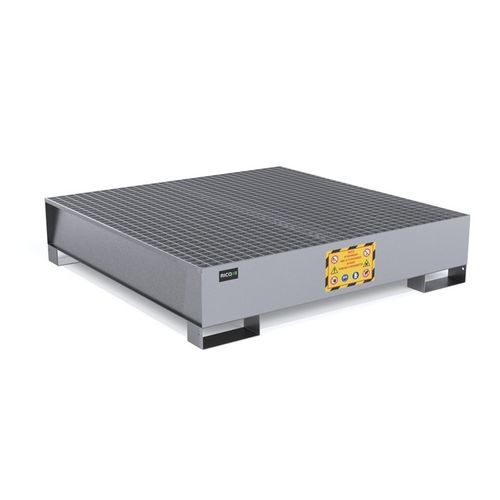 Сборный поддон для бочек - VA400RZ - Ricomi srl - 4 бочки / из гальванизированной стали / с оцинкованной решеткой