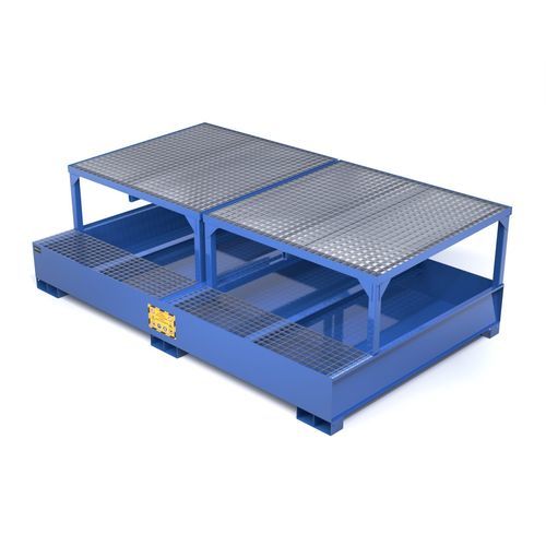 Сборный поддон для контейнера IBC - VA2000R-1 - Ricomi srl - 2 бочки / из металла / из гальванизированной стали
