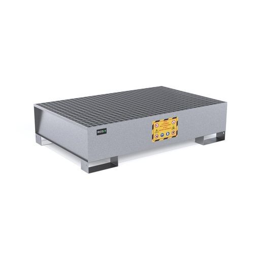 Сборный поддон 2 бочки - VA200RZ - Ricomi srl - из гальванизированной стали / с оцинкованной решеткой