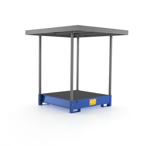 Сборный поддон для бочек - VAT400R - Ricomi srl - 4 бочки / из гальванизированной стали