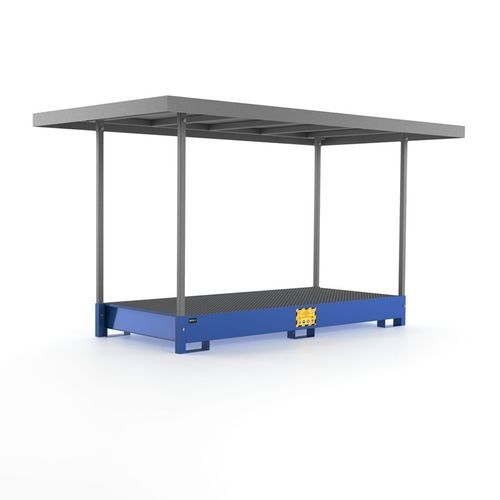 Поддон для удержания протечек для бочек - VAT800R - Ricomi srl - 8 бочек / из гальванизированной стали