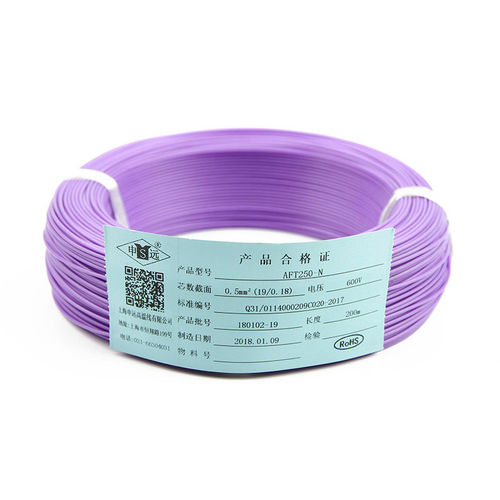 Изолированный электрический провод - AFR250 / AFT250 series - Shanghai Shenyuan High Temperature wire Co., Ltd - из меди / из ПТФЭ / гибкий