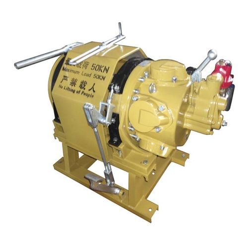 Пневматическая лебедка - JQHSB-50X12  - Yantai Weichi Petro Mine Machinery Co., Ltd - на растяжение / с вращающимся барабаном / с рычагом