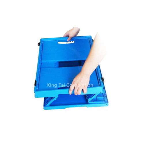 Ящик из полипропилена - KT-FC230 - Qingdao King Tai Plastic Industry Co.,Ltd - для хранения / с крышкой / складной