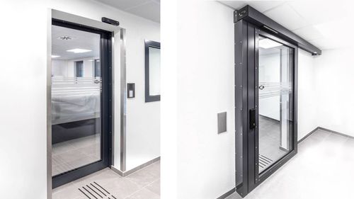 Раздвижной ворота - SL-GUARD FB4 / RC3 - Gilgen Door Systems AG - застекленный / для использования в помещениях / для безопасности