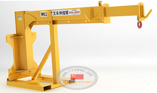 Поворотный кран для вилочного погрузчика - Shenzhen Liwumei Industrial Equipment Co.,Ltd. - телескопический / для подъема