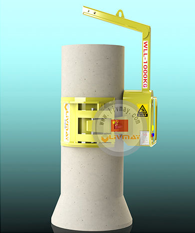 Зажим для подъема и поворота для бетонных канализаций - WLL - Shenzhen Liwumei Industrial Equipment Co.,Ltd. - вертикальный