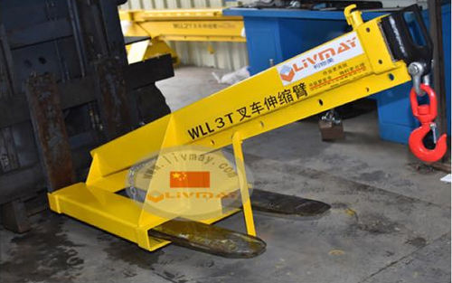 Поворотный кран для вилочного погрузчика - LC-D017 series - Shenzhen Liwumei Industrial Equipment Co.,Ltd. - телескопический / для подъема