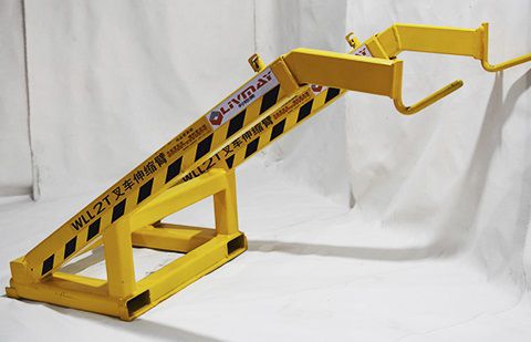Поворотный кран для вилочного погрузчика - Shenzhen Liwumei Industrial Equipment Co.,Ltd. - для подъема / телескопический / с ручным управлением