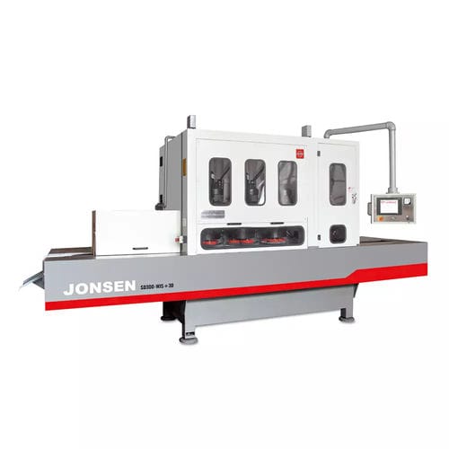 Станок для удаления заусенцев со щеткой - SD300-WJS+3D - HANGZHOU XIANGSHENG ABRASIVE MACHINE MANUFACTURING CO.,LTD - с абразивной лентой / углового стеллажа / для металлических деталей