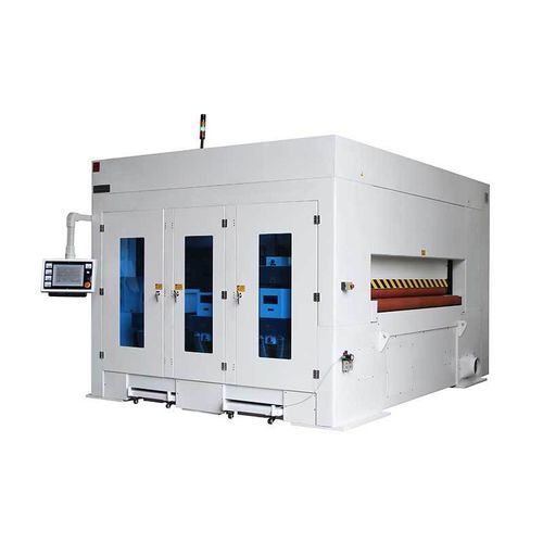 Ленточный станок для удаления заусенцев - SG1030-3TB+B - HANGZHOU XIANGSHENG ABRASIVE MACHINE MANUFACTURING CO.,LTD - с валиковой щеткой / с абразивной лентой / с молотками