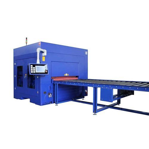 Ленточный станок для удаления заусенцев - SG1600-3TB+3B - HANGZHOU XIANGSHENG ABRASIVE MACHINE MANUFACTURING CO.,LTD - с абразивной лентой / с молотками / углового стеллажа