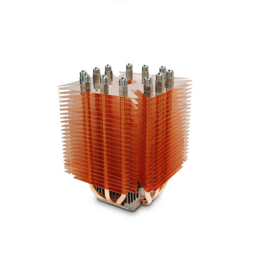Тепловой радиатор из меди - A1388 - Awind heat sink - для телекоммуникационного оборудования / с тепловой трубой