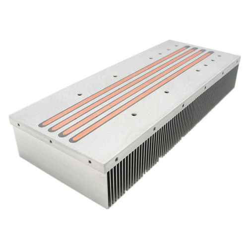 Тепловой радиатор из алюминия - A1648 - Awind heat sink - рифленый и нарезной ЧПУ / с тепловой трубой