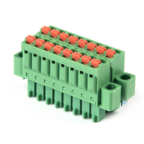 Вставная клеммная колодка - F73-V-3.81 - Dongguanshi Welink Electronic Technology Co.,Ltd - без винта / на пружине / двухуровневая
