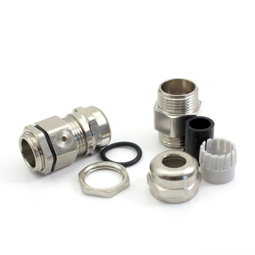 Герметичная кабельная втулка - JX-M-BR series - YUEQING JIXIANG CONNECTOR CO., LTD - из никелевой латуни / резьбовая / прямая