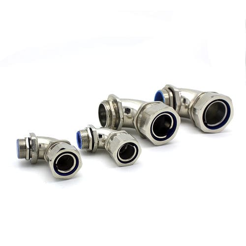Гидравлический фитинг - JX-M-9D series - YUEQING JIXIANG CONNECTOR CO., LTD - резьбовой / изогнутый / из никелевой латуни