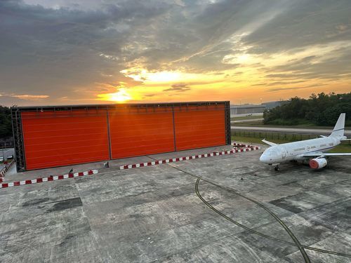 Ворота с несколькими пластинками - FAHD100 - Large Industrial Door Co., LTD - подъемно-складной / складной / ПВХ