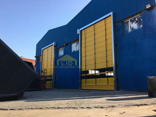 Рулонный ворота - HSR100 - Large Industrial Door Co., LTD - ПВХ / для использования в помещениях / для мостового крана