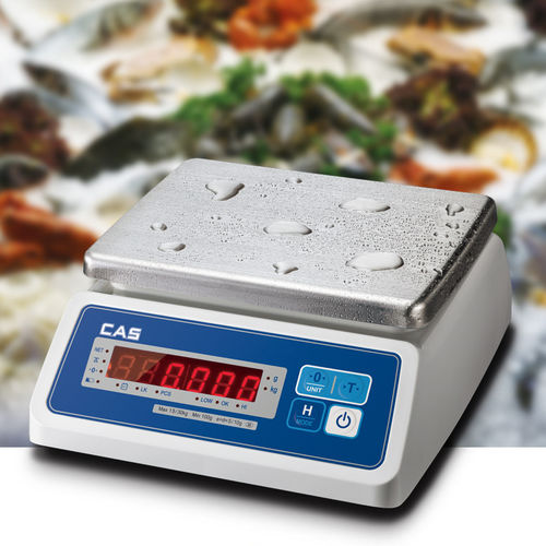 Весы с дисплеем LCD - SWII-W series - CAS - с LED-дисплеем / герметичный / промышленный