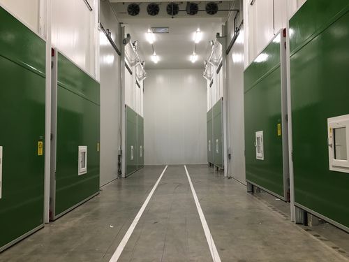 Вертикальный раздвижной ворота - KHG-1810 - Salco Industrial Doors - из алюминия / из анодированного алюминия / из каучука
