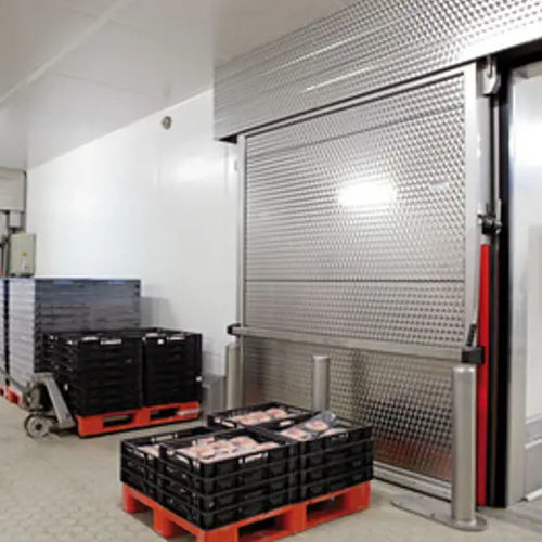 Ворота для морозильной камеры - KH-0914R2 - Salco Industrial Doors - раздвижной / из нержавеющей стали / из каучука