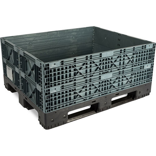 Ящичный поддон из полиэтилена - MOD BOX 800 x 600 - PALBOX PALLETS E CONTENITORI SPA - складной / с крышкой / модульный