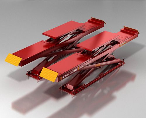Ножничный автомобильный подъемник - ZF-35-D - Battle-Axe Auto Electronic Equipment Co., Ltd. - гидравлический / для легковых автомобилей / 220 В