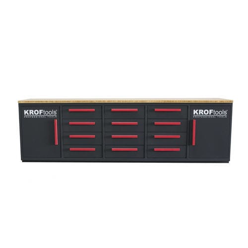 Верстак из стали - 8670 - KROFtools Professional Tools - для цеха / с выдвижным ящиком / для двери
