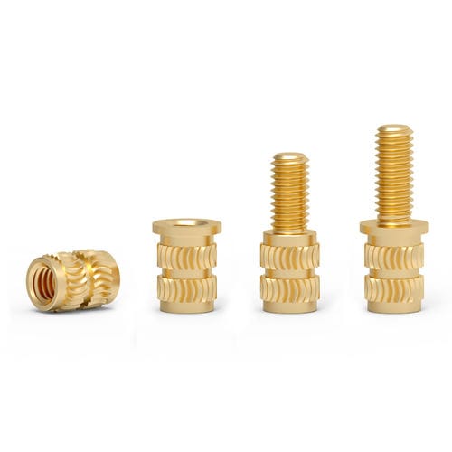Рифленая вставка - HL series - Shenzhen In-saiL Precision Parts Co.,Ltd - резьбовая / для вбивания / из латуни
