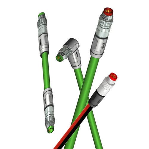 Электрический соединитель M8 - IC AUTOMATION - Ethernet / литой / прямой