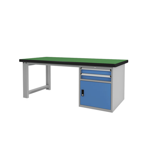 Верстак из стали - FZ-1057 - ChengDu SanJi Technology Co.,LTD - с 2 выдвижными ящиками / для двери