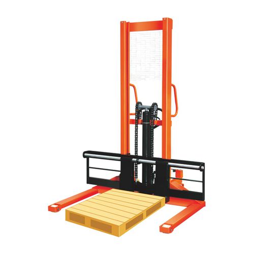 Штабелер с ручным управлением - CTY-EW - Niuli Machinery Manufacture Co., Ltd. - с двусторонним охватом