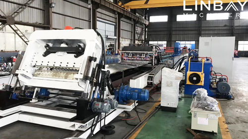 Профильный каландр для стальных силосов - WUXI LINBAY MACHINERY CO.,LTD - пробивка отверстий / с разрезом