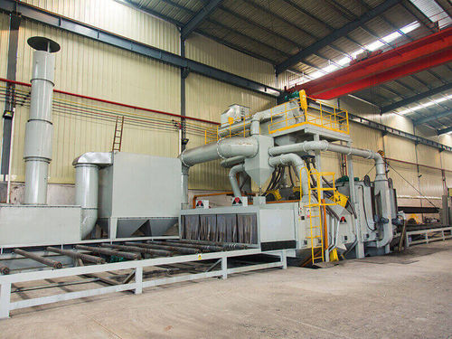 Дробеструйный аппарат с роликовым конвейером - MTR series - MAYFLAY Machinery (Huizhou) Co., Ltd. - турбинный / для металла / для толи