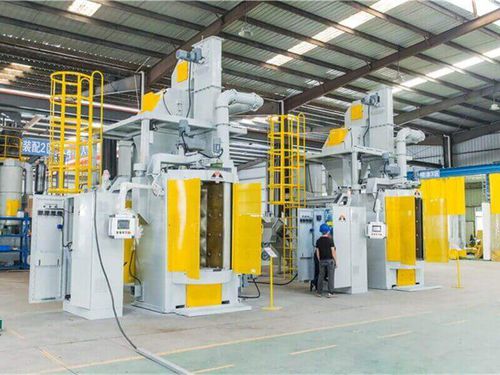 Дробеструйный аппарат с поворотным столом - MDT2 series - MAYFLAY Machinery (Huizhou) Co., Ltd. - турбинный / для металла / для толи