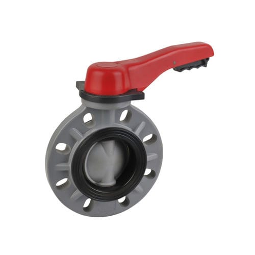 Клапан поворотный затвор - D71X-6F - Ningbo Baodi Plastic Valve Co., Ltd. - с рычагом / для контроля / для воды
