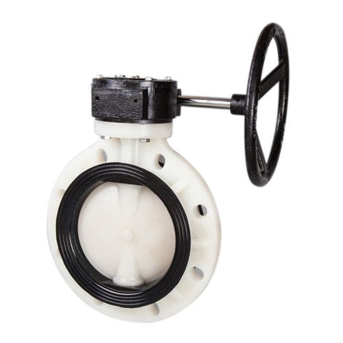 Клапан поворотный затвор - Ningbo Baodi Plastic Valve Co., Ltd. - с маховиком / для контроля / для химических продуктов