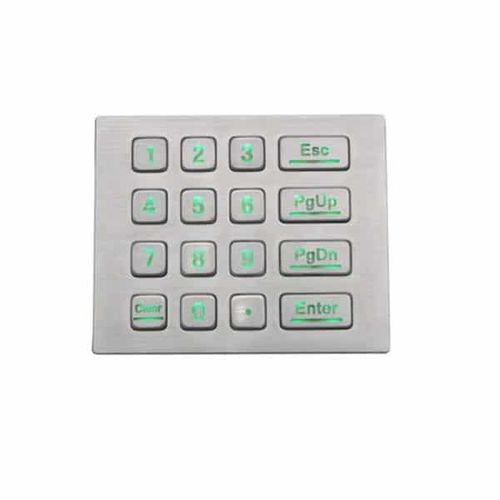 Цифровая клавиатура с подсветкой - MKA-16-NLMX - MATE TECHNOLOGY SHENZHEN LIMITED - 16 клавиш / встраиваемая / из нержавеющей стали